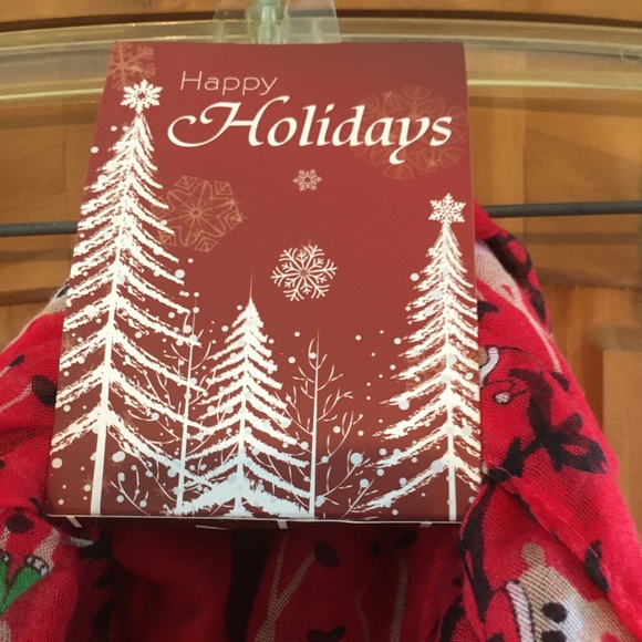 NWT Happy Holidays Reindeer infinity scarf - Picture 4 of 6